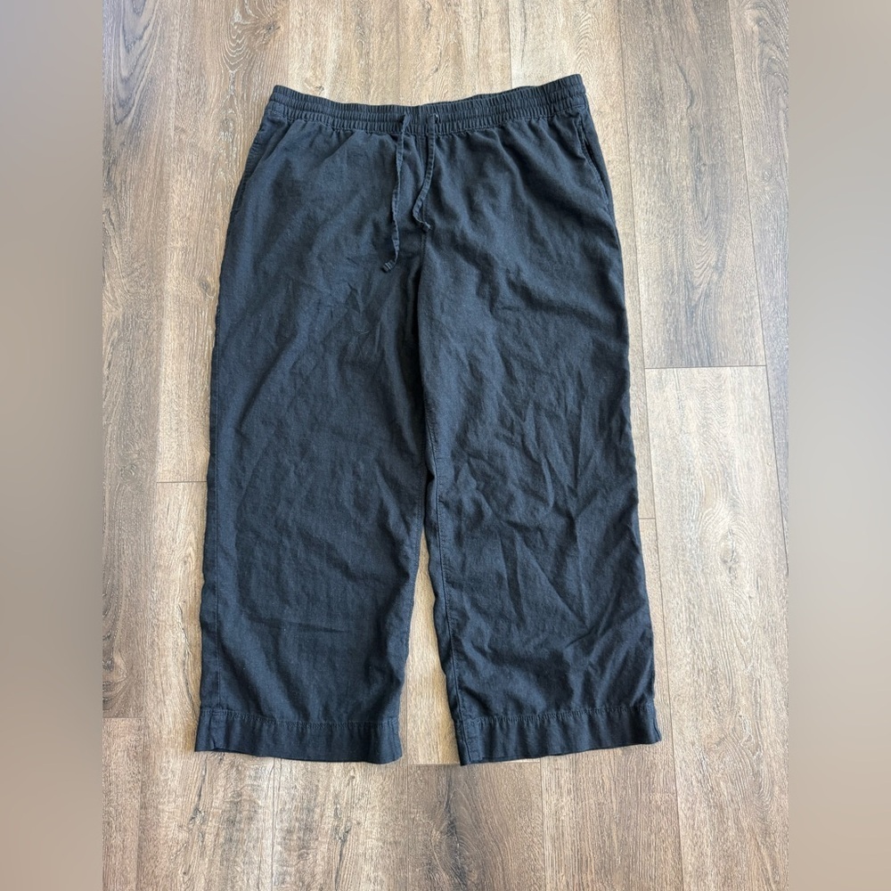 Sonoma Brand linen, wide leg pants. Black. Women’s size XXL.